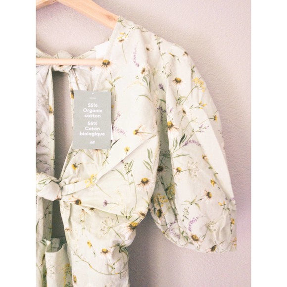 H&M Linen Blend WildflowerCollection Short Dress - Picture 8 of 8